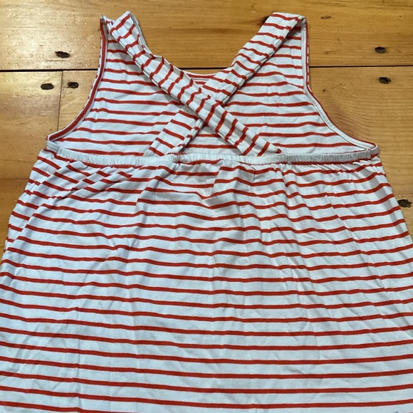 MINI BODEN 13-14 Strawberry Tart Red Stripe Gathered Cross-Back Tank Top - Picture 5 of 8